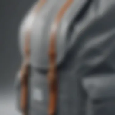 Close-up of Herschel backpack materials