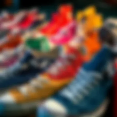 A vibrant collection of various Converse styles