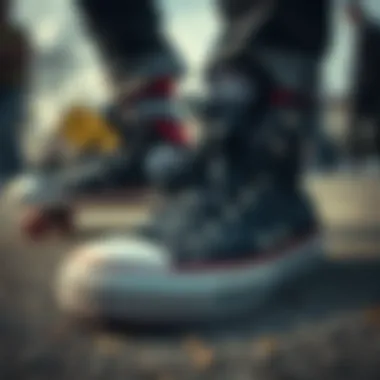 Converse shoes in a skateboarder environment