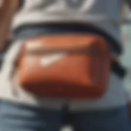 Stylish close-up of the Nike Heritage Waist Pack showcasing its design details