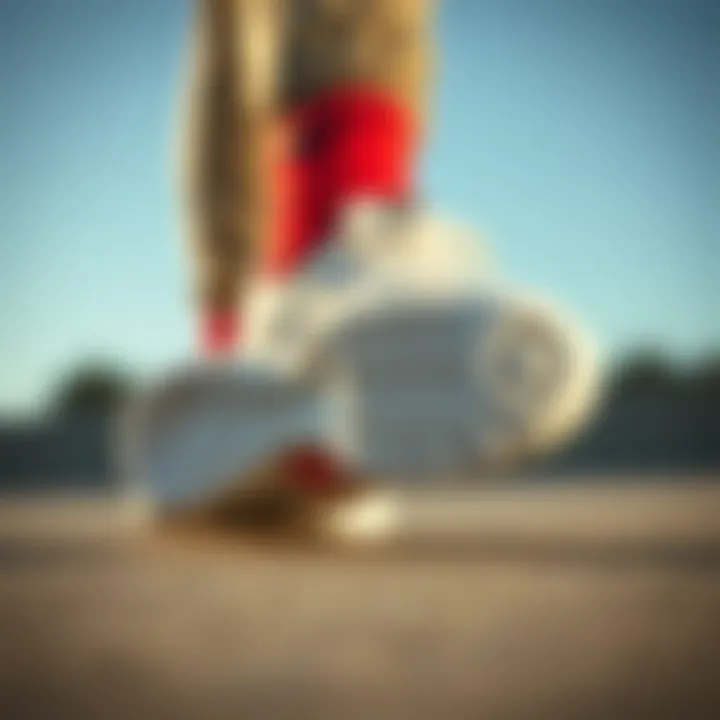 Performance Features of the Nike RYZ White Detailed view of the Nike RYZ White outsole and grip performance