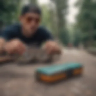 Practical Usage of Pit Viper Glasses Case User demonstrating practical usage of Pit Viper glasses case