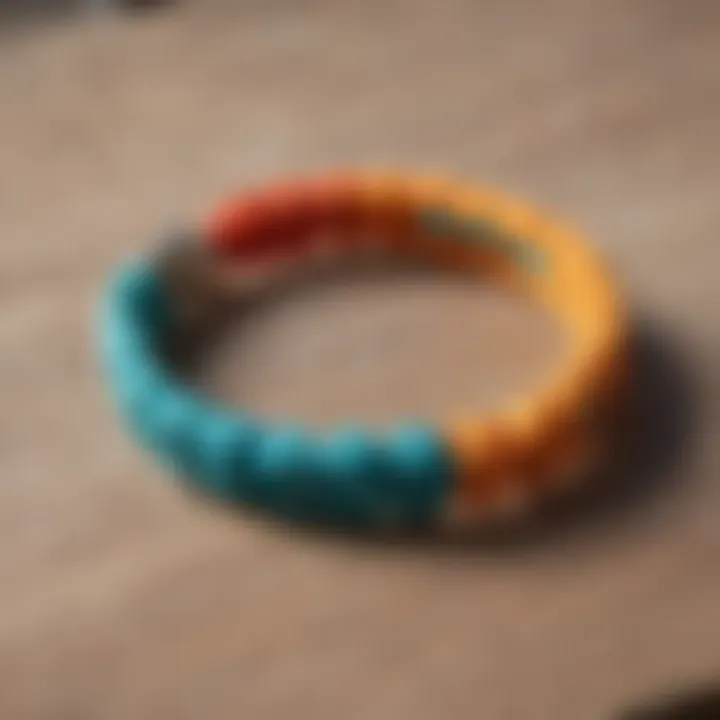 A Rastaclat bracelet alongside eco-friendly materials emphasizing sustainability