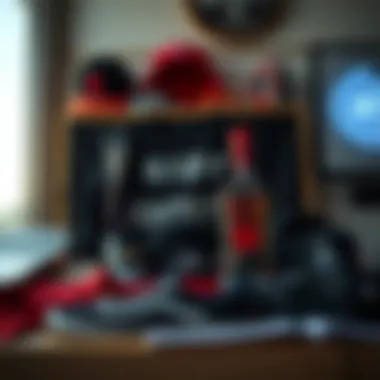 Riot Society gear displayed in a creative layout