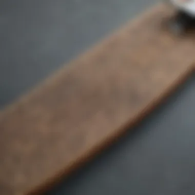 Intricate Design of a Skateboard Belt Detailed view of a skateboard belt showcasing intricate design and materials