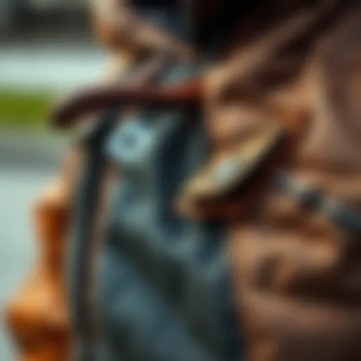 Detailing the Craftsmanship of Skateboarding Coats A close-up of a skateboard coat showcasing unique fabric textures and stitching