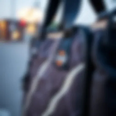 Stylish Design Elements of the Dickies Hybrid Tote Close-up of the stylish design elements of the Dickies Hybrid Tote