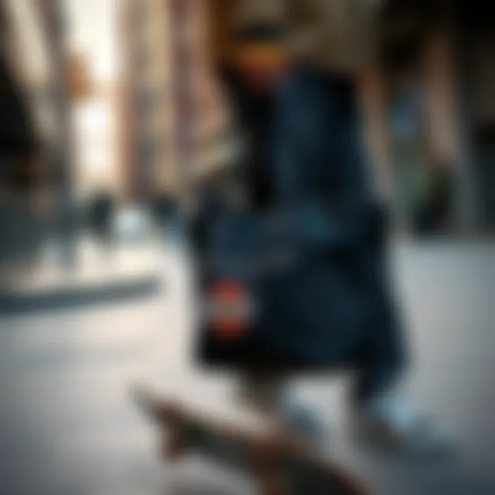 Dickies Hybrid Tote in an Urban Environment Urban setting featuring the Dickies Hybrid Tote in action