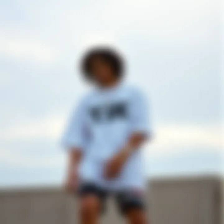 Modern Takes on a Nostalgic Trend A contemporary interpretation of the Y2K oversized t-shirt styled with modern accessories