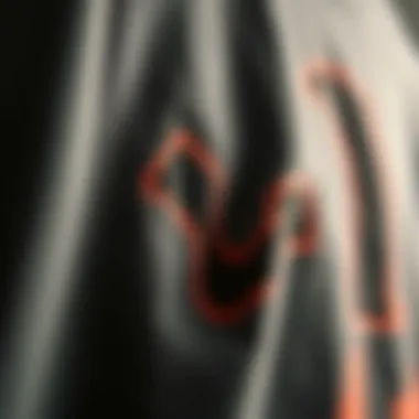 Texture and Design Influences Close-up of fabric texture and design details on a Y2K t-shirt