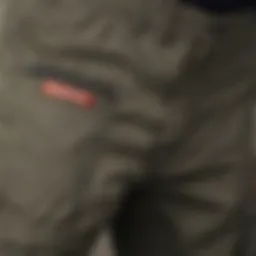 Close-up of Dickies cargo pants showcasing pockets and stitching