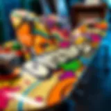 Vibrant skateboard deck designs showcasing street art