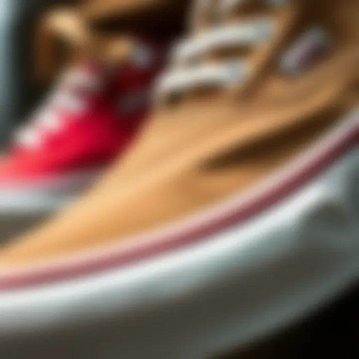 Close-up view of Vans Authentic Chino Relaxed fabric texture