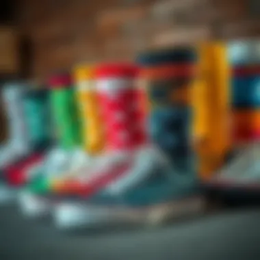 Diverse Collection of Vans Mid Socks A collection of Vans mid socks in various colors and patterns