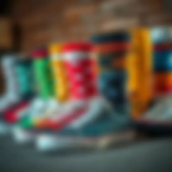 Diverse Collection of Vans Mid Socks A collection of Vans mid socks in various colors and patterns