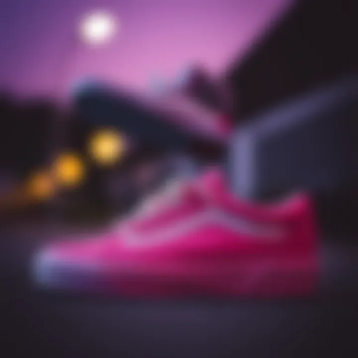 Vans Old Skool pink suede showcasing its iconic silhouette and texture