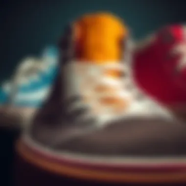 Material Textures of Vans Skate Hi Tops Detailed view of the material textures used in Vans Skate Hi Tops.