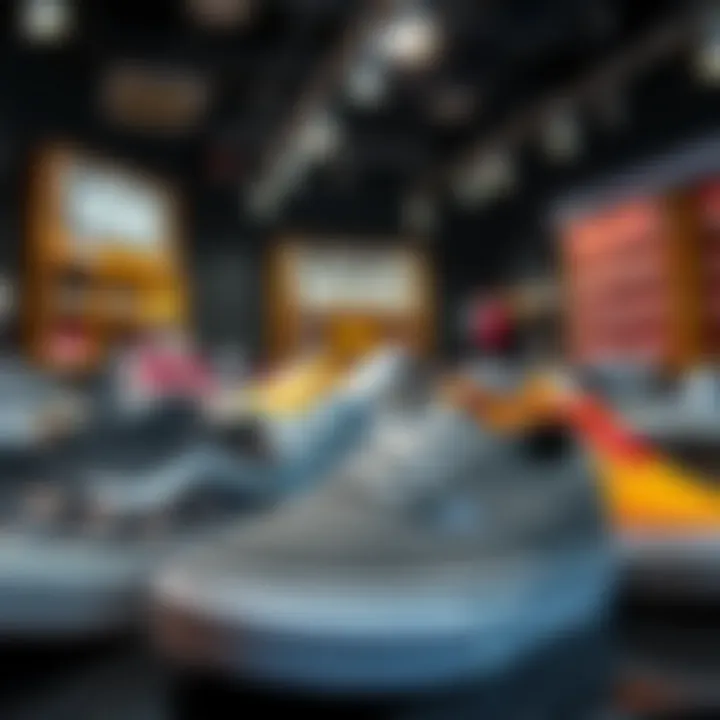 Creative Arrangement of Vans Shoes Stylish Vans shoes displayed in a creative arrangement