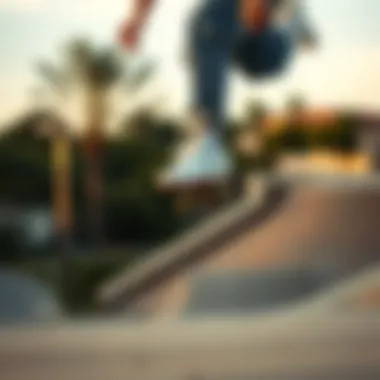 Skateboarding Action in White Janoskis An action shot of a skateboarder performing tricks in white Janoskis