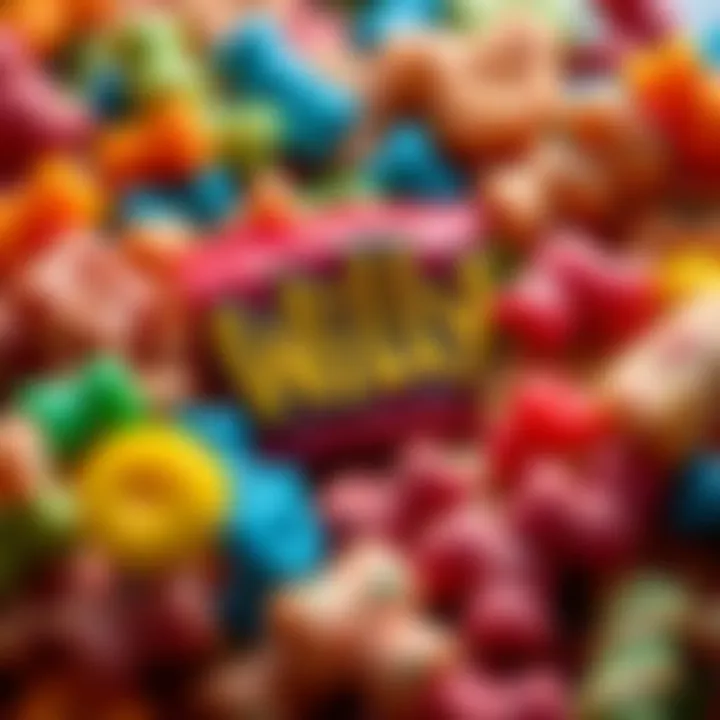 An Array of Willy Wacky Snacks A vibrant assortment of unconventional snacks, showcasing vibrant colors and unique textures.