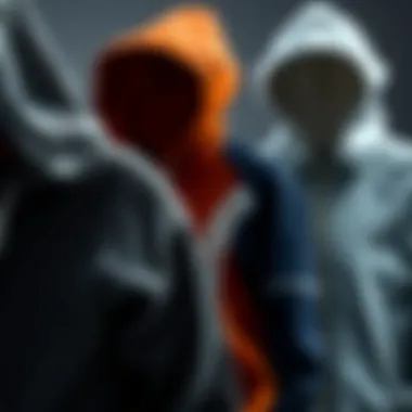 Exploring Fabric Textures of Cardigan Hoodies Different fabric textures of cardigan hoodies displayed