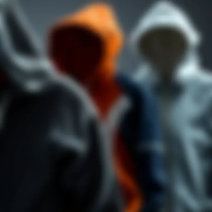 Exploring Fabric Textures of Cardigan Hoodies Different fabric textures of cardigan hoodies displayed