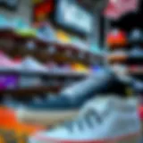 Vans shoe display in a local retail shop