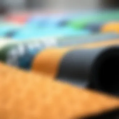 Quality Materials for Griptape A variety of materials used for fingerboard griptape highlighting texture and quality