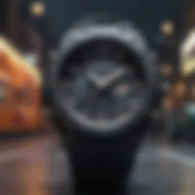 Close-up of G-Shock watch features and functionalities