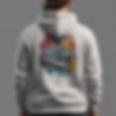 An artistic representation of a gray hoodie adorned with graffiti, symbolizing creativity in skate culture.