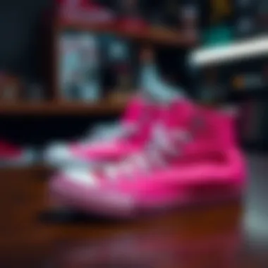 Maintenance Tips for Hot Pink All Star Converse Tips for maintaining hot pink All Star Converse displayed on a table