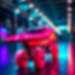 An innovative juiced skateboard showcasing advanced technology