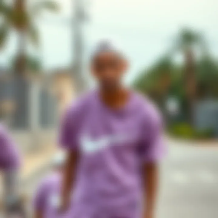 Color psychology representation with lavender shades and lifestyle elements