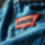 Innovative Fabric Features A close-up of the innovative fabric used in Levi's skateboard jeans, showcasing durability and flexibility.