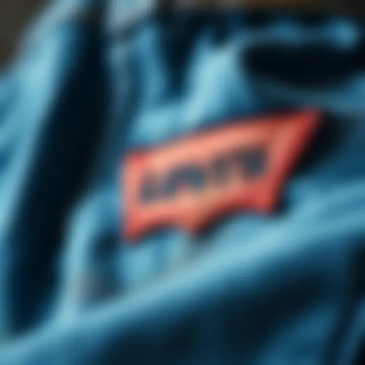 Innovative Fabric Features A close-up of the innovative fabric used in Levi's skateboard jeans, showcasing durability and flexibility.