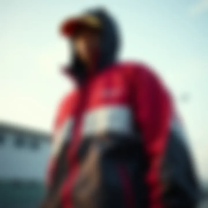 Fashion-forward styling of the windbreaker in streetwear culture