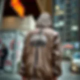 Lurking Class windbreaker showcased in an urban skate environment