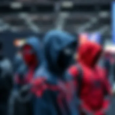 Celebrating Diversity: Spider-Man Hoodies Across Cultures Diverse individuals wearing Spider-Man hoodies at a convention