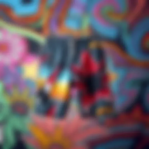 Stylish summer shorts displayed on a vibrant background