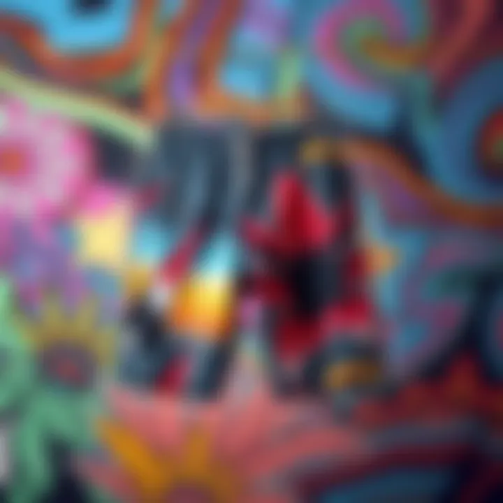 Stylish summer shorts displayed on a vibrant background