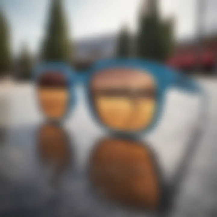 A close-up of Montana sunglasses showcasing their sleek design and vibrant color options.