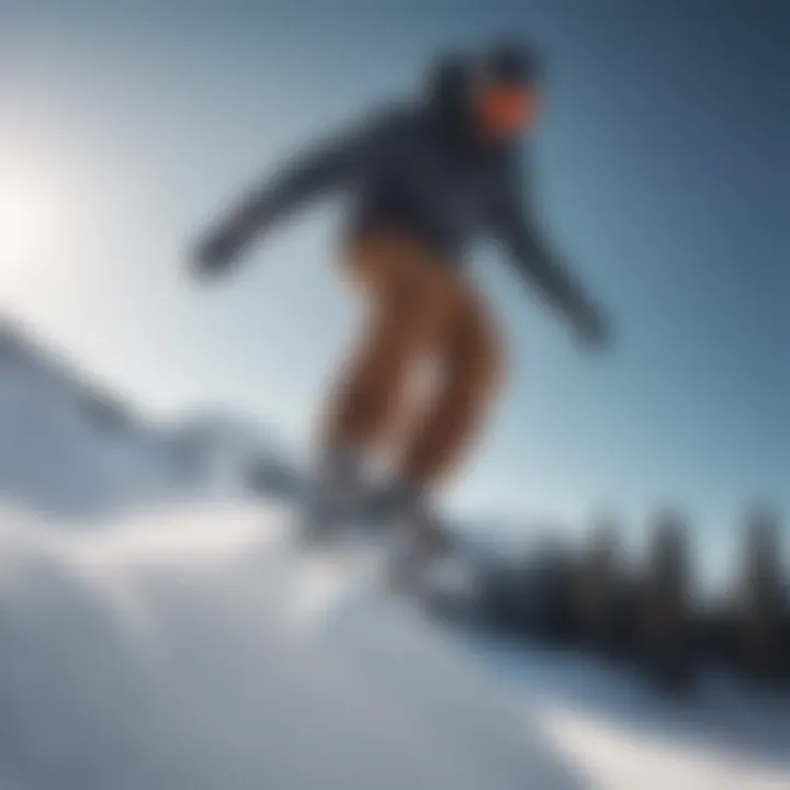 Snowboarder performing a trick on a snowy slope