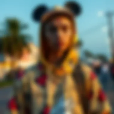 Vibrant streetwear featuring Disney motifs