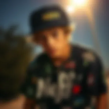 Skateboarder showcasing Neff Disney apparel