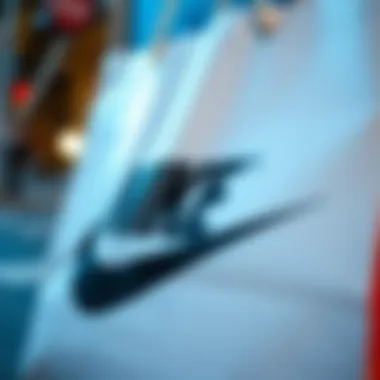 Close-up of Nike shopping bag design