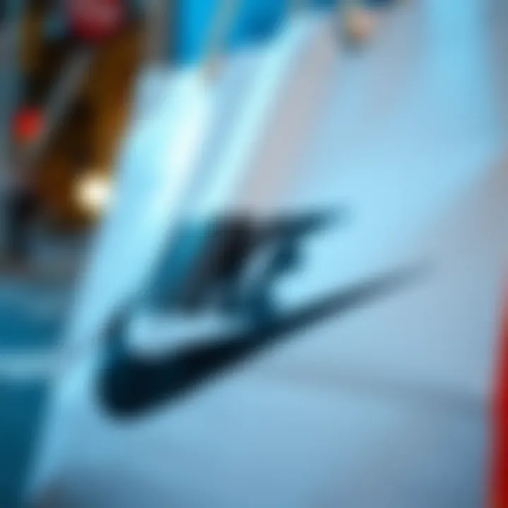 Close-up of Nike shopping bag design