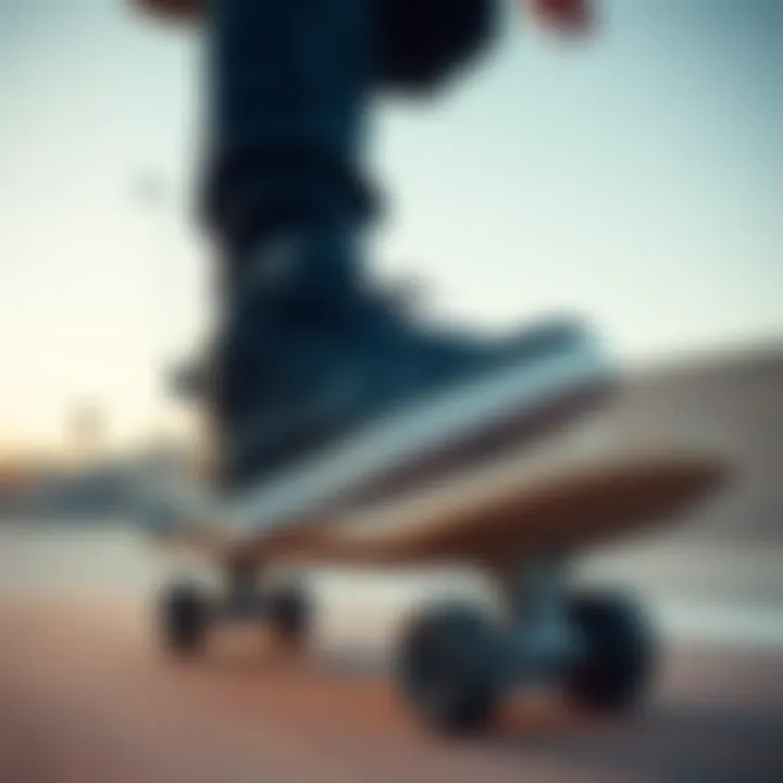 Nike Court Vision Mid on a skateboard highlighting its performance