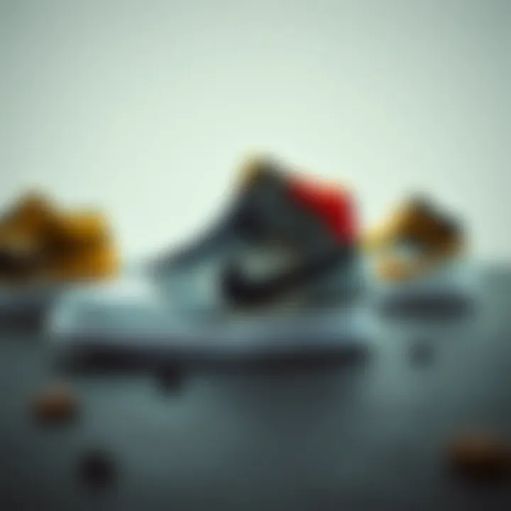 Timeline of Nike Design Evolution An insightful timeline illustrating the evolution of Nike shoe designs over the decades.