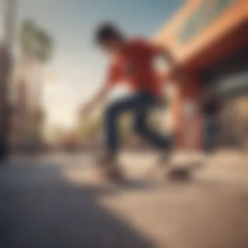 Skateboarding enthusiasts enjoying the vibrant atmosphere at Nike Downtown Summerlin.