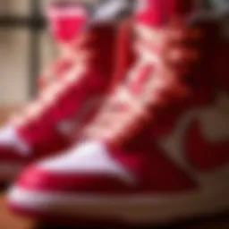 Close-up view of Nike SB Charge Mids showcasing intricate design details.